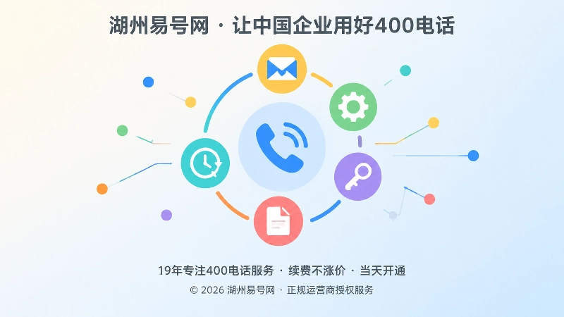 电话、信封、齿轮、权限钥匙和文档图标组成抽象维护网络